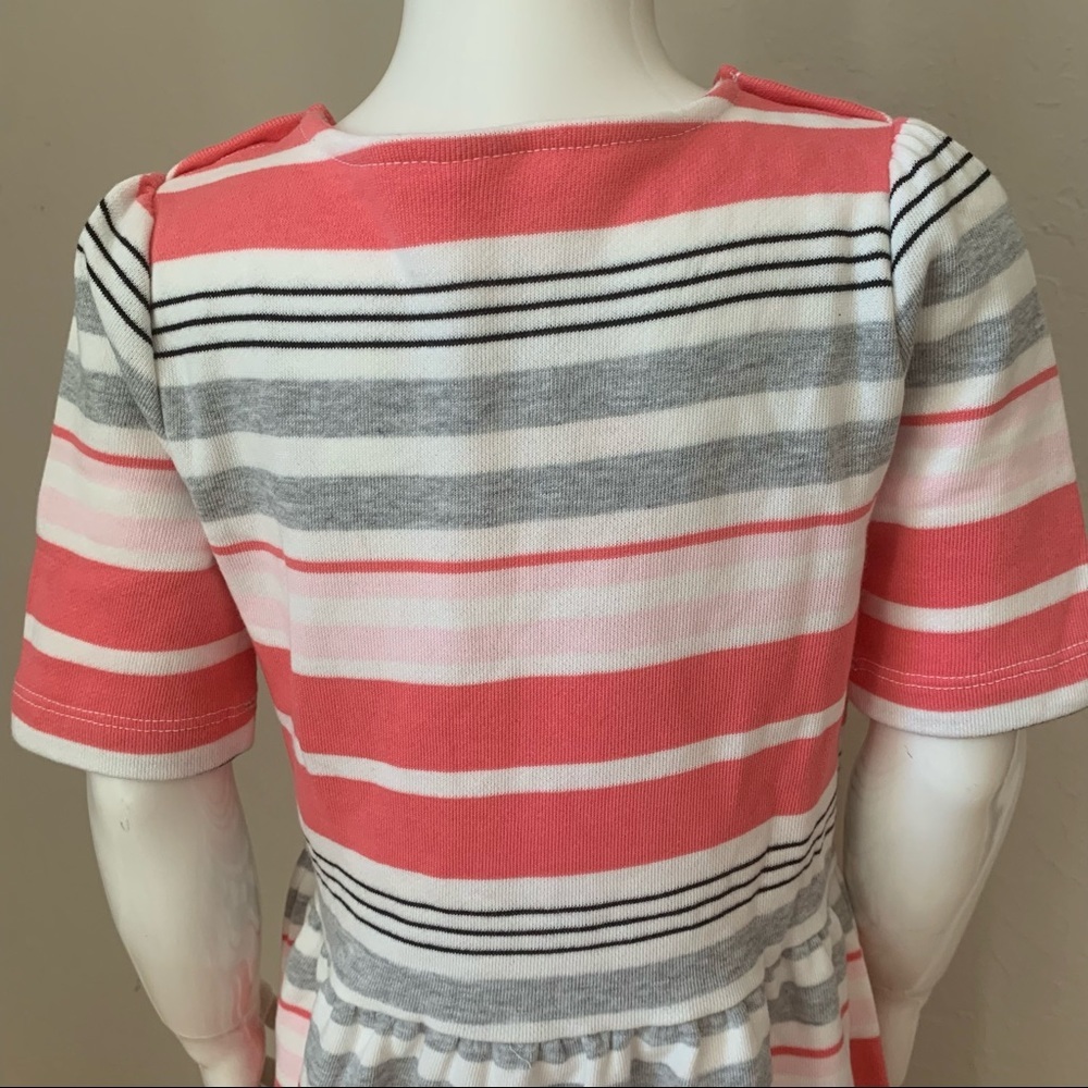 NWT GYMBOREE “Kitty In Pink” Cotton Knit Striped Dress Short Sleeves Casual Sz 6 - Picture 12 of 15